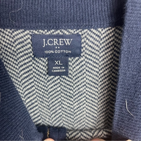 J Crew Cotton zip neck Sweater Men’s size XL 1693 - Picture 2 of 3